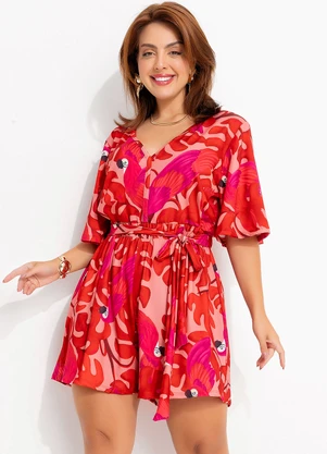 Quintess - Macaquinho Arara Color em Malha Fria - QUINTESS