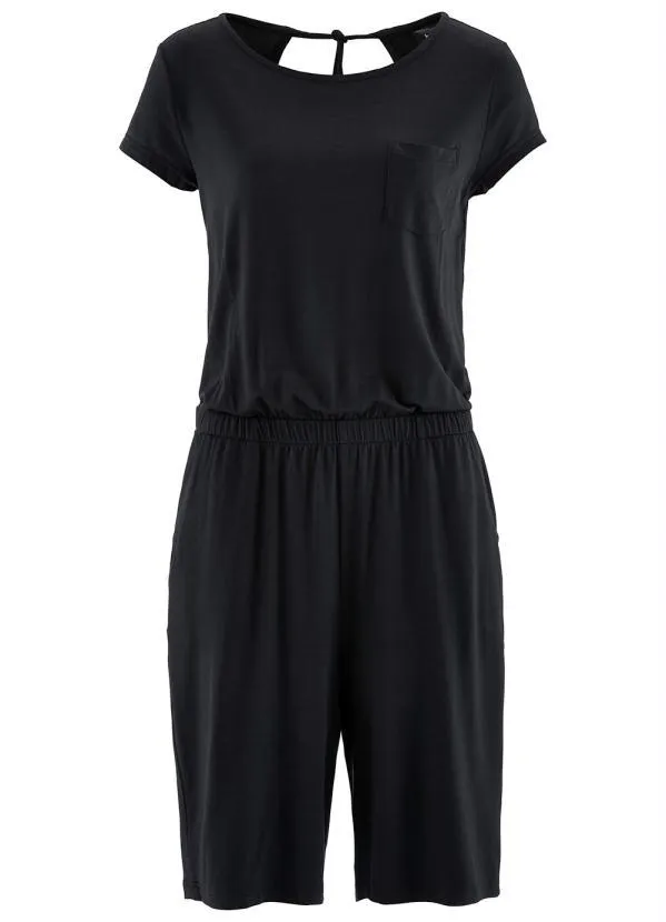 bonprix - Macaquinho Bermuda Preto 6