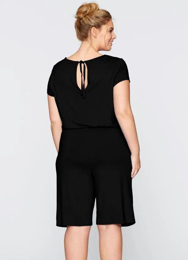 bonprix - Macaquinho Bermuda Preto 8