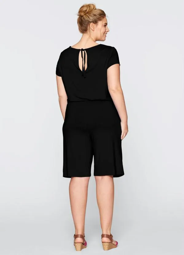 bonprix - Macaquinho Bermuda Preto 9