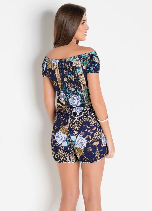 Outlet - Macaquinho Ciganinha Estampado com Bolsos 2