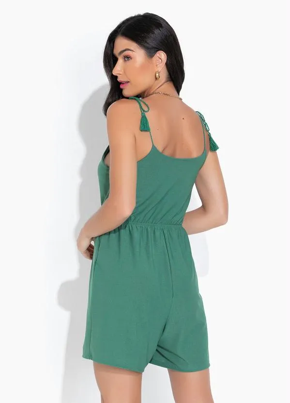 bonprix - Macaquinho com Alças para Amarrar Verde 2