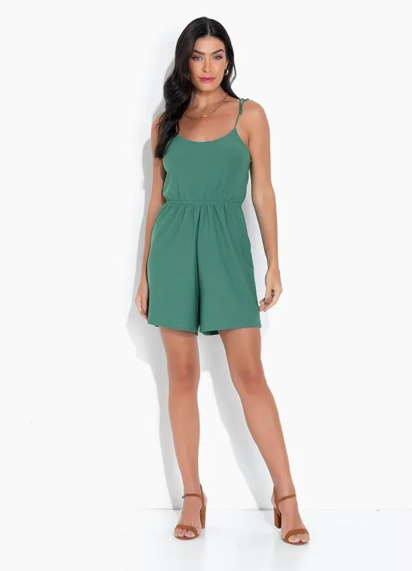 bonprix - Macaquinho com Alças para Amarrar Verde 4