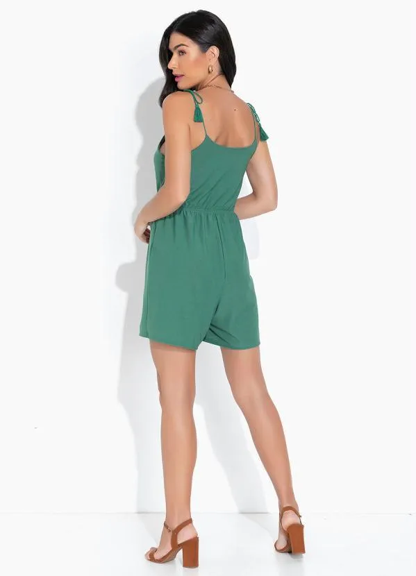 bonprix - Macaquinho com Alças para Amarrar Verde 5