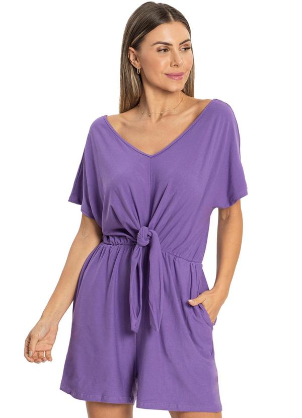 Rovitex - Macaquinho com Amarração Viscose Creponada Roxo