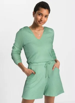 bonprix - Macaquinho com Capuz Verde - BONPRIX