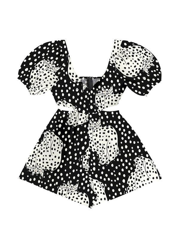 Angel - Macaquinho Curto Viscose  Preto 6