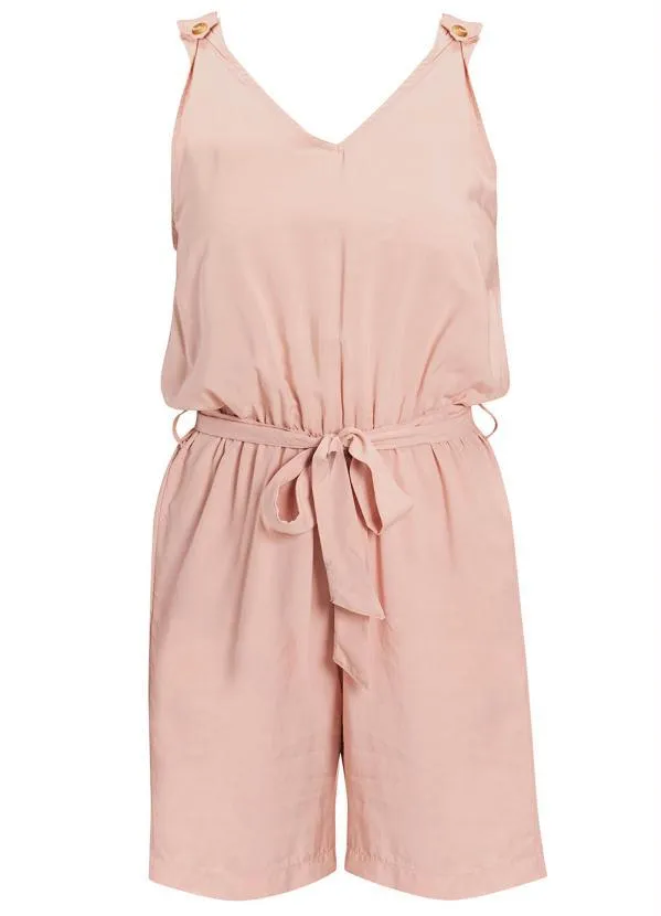 bonprix - Macaquinho Decote V Regata Bege 7