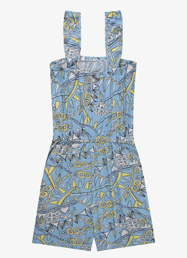 Infinita Cor - Macaquinho Feminino Curto Azul 2