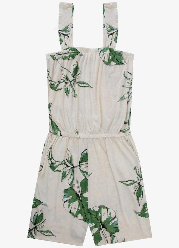 Infinita Cor - Macaquinho Feminino Curto Bege