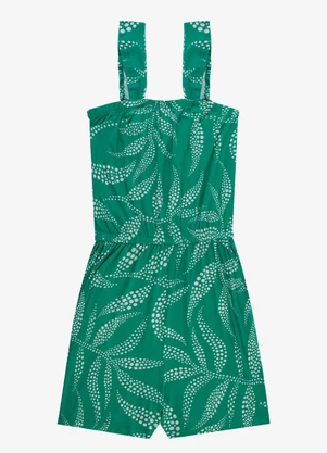 Infinita Cor - Macaquinho Feminino Curto Verde - INFINITA COR