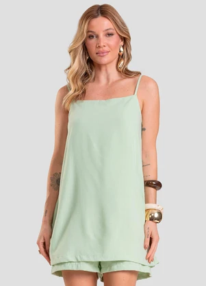 Dianna - Macaquinho Feminino em Linho Verde - DIANNA