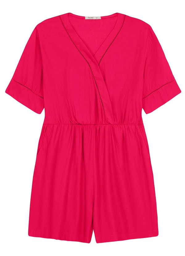 Secret Glam - Macaquinho Feminino Plus Size Vermelho 2