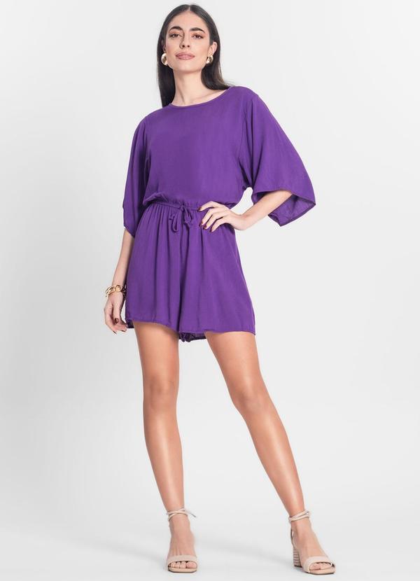 Infinita Cor - Macaquinho Feminino Viscose Infinita Cor Roxo 3