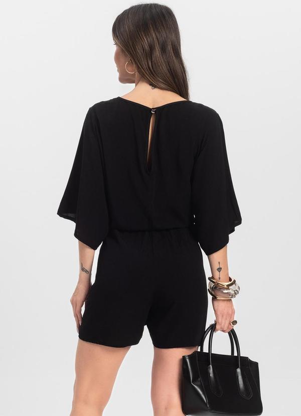 Infinita Cor - Macaquinho Feminino Viscose Preto 2