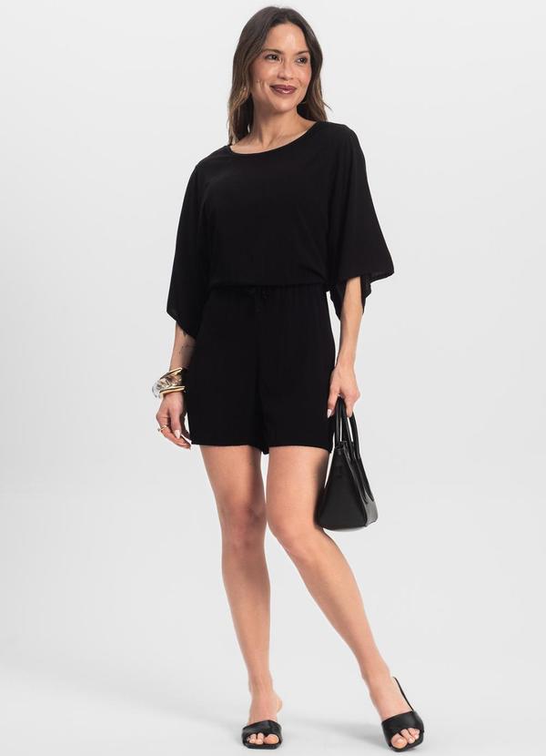 Infinita Cor - Macaquinho Feminino Viscose Preto 3