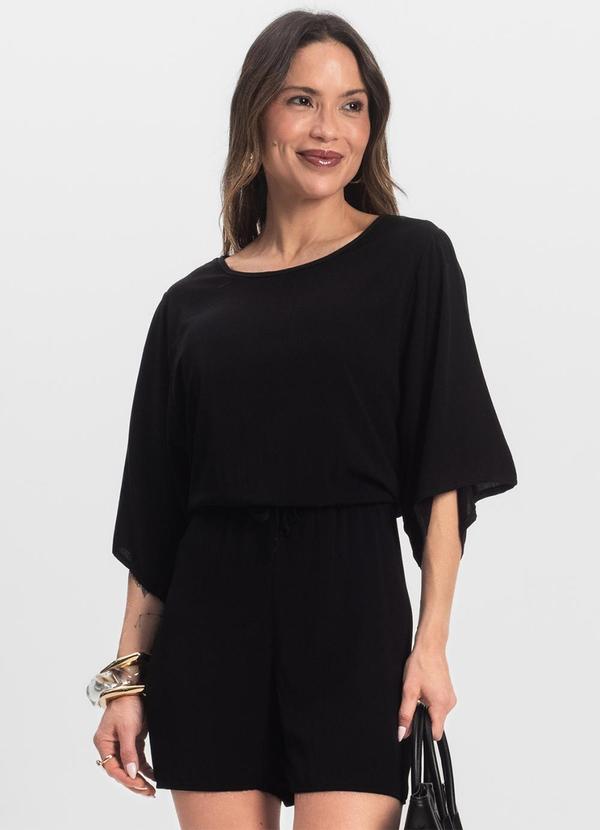 Infinita Cor - Macaquinho Feminino Viscose Preto 4