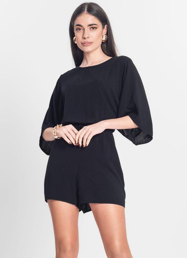 Infinita Cor - Macaquinho Feminino Viscose Preto 5