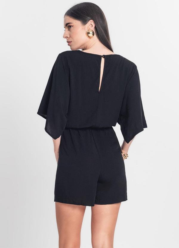 Infinita Cor - Macaquinho Feminino Viscose Preto 6