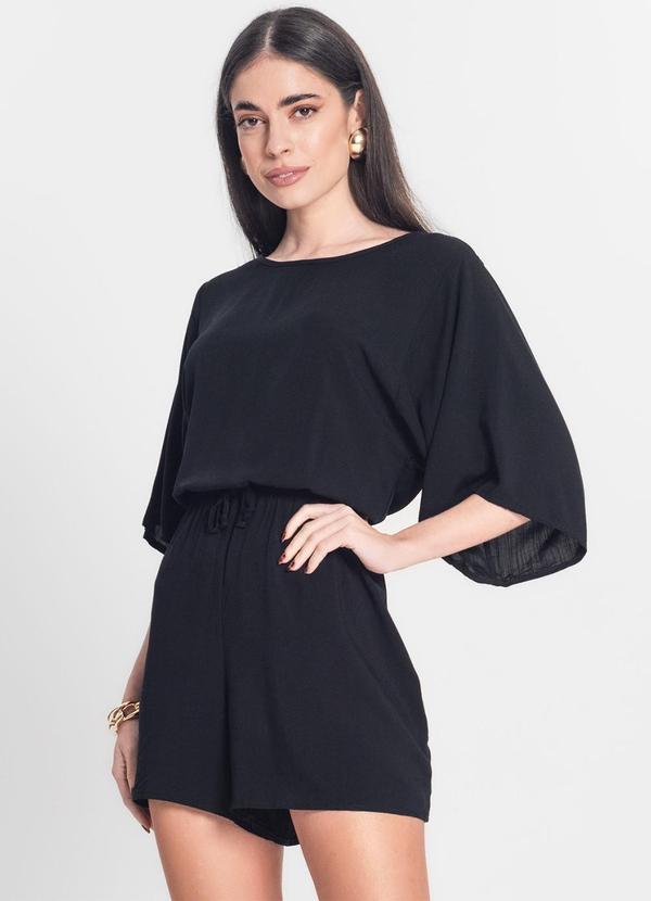 Infinita Cor - Macaquinho Feminino Viscose Preto 8