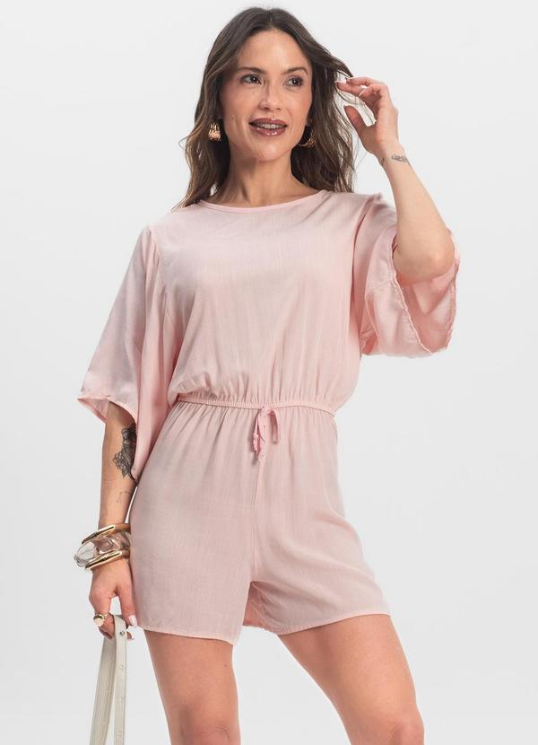 Infinita Cor - Macaquinho Feminino Viscose Rosa