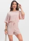 Infinita Cor - Macaquinho Feminino Viscose Azul - variação: Rosa