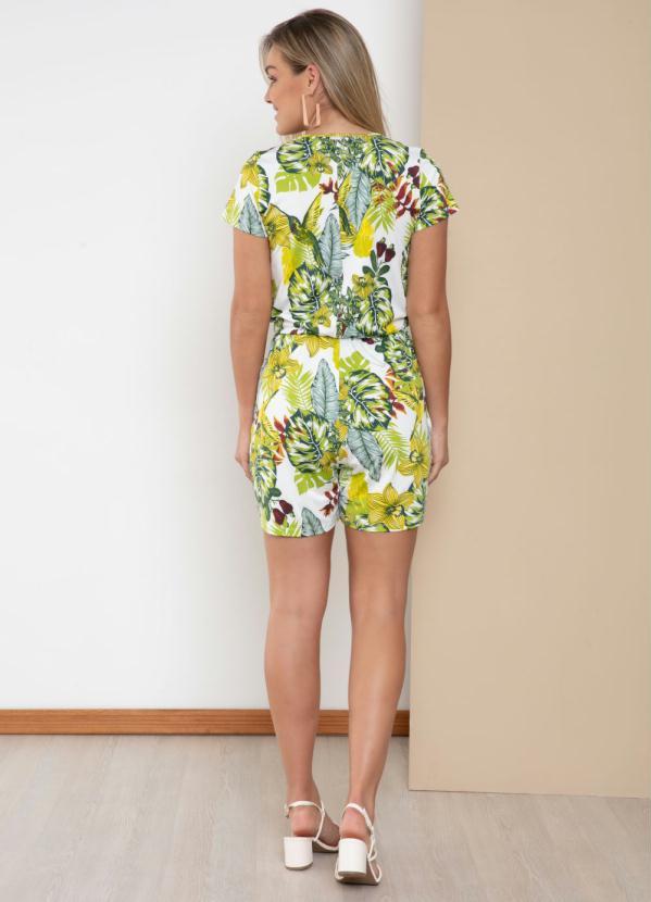 Quintess - Macaquinho Floral com Elástico na Cintura 4