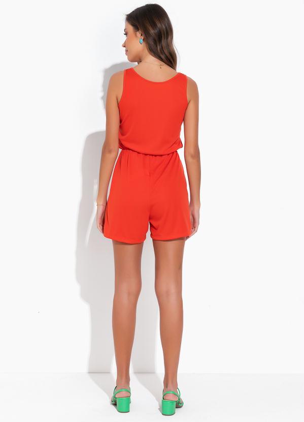 Moda Pop - Macaquinho Laranja com Decote Redondo 4