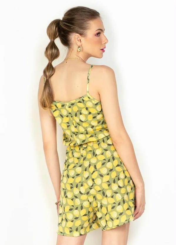 Moda Pop - Macaquinho Limões com Decote de Amarração 2