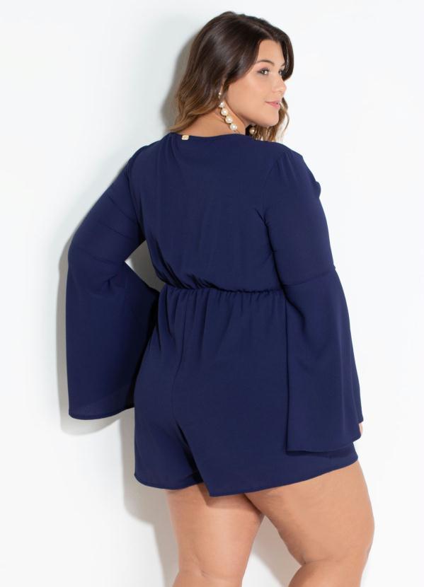 Quintess - Macaquinho Marinho com Paetê e Amarração 7