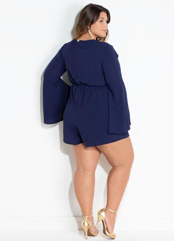 Quintess - Macaquinho Marinho com Paetê e Amarração 9