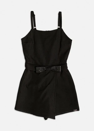 Authoria - Macaquinho Preto com Laço e Pedrarias Preto - AUTHORIA