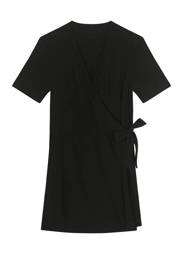 Malwee - Macaquinho Preto em Viscose