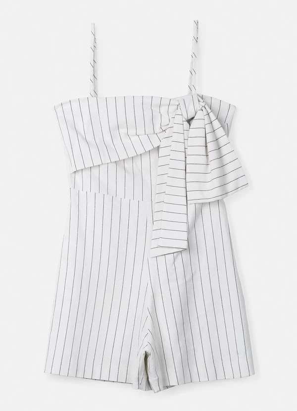 Authoria - Macaquinho Risca de Giz com Maxi Laço Off White 5