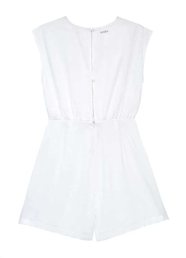 Enfim - Macaquinho Transpassado em Crepe Branco 3