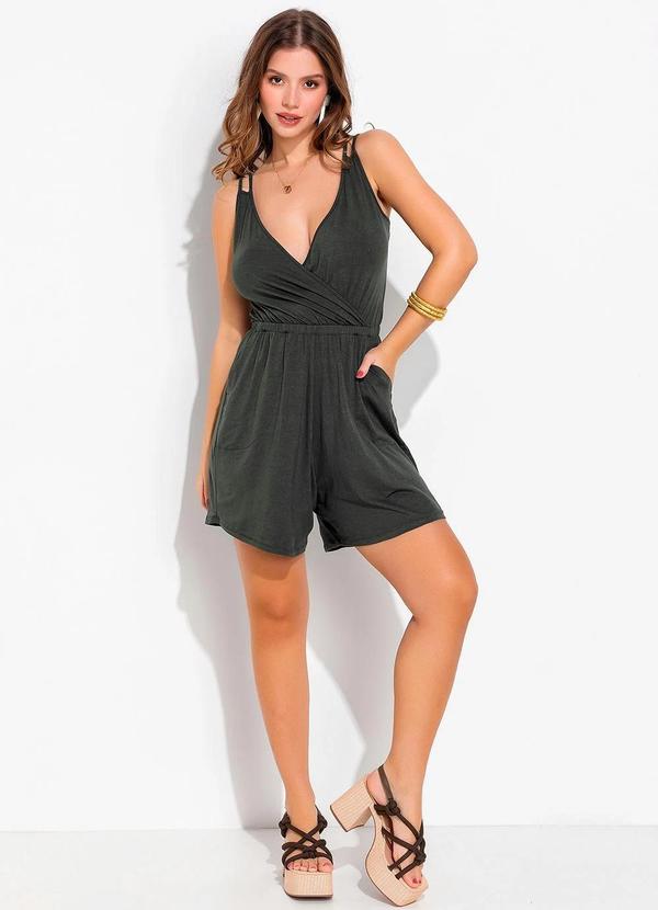 Quintess - Macaquinho Verde em Malha de Viscose 3