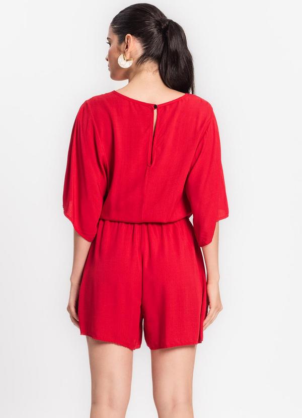 Infinita Cor - Macaquinho Viscose Vermelho 2