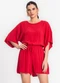 Infinita Cor - Macaquinho Feminino Viscose Azul - variação: Vermelho