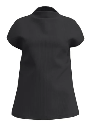 Lunender - Blusa Alongada com Gola Alta Cinza - LUNENDER