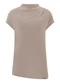 Lunender - Blusa Alongada com Gola em Malha Tricô Cinza - variação: Cinza