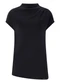 Lunender - Blusa Alongada com Gola em Malha Tricô Cinza - variação: Preto