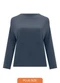Lunender Mais Mulher - Blusa Alongada Plus Size em Malha Tricô Preto - variação: Azul