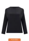 Lunender Mais Mulher - Blusa Alongada Plus Size em Malha Tricô Preto - variação: Preto