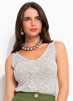 Quintess - Blusa Areia em Tricô - QUINTESS