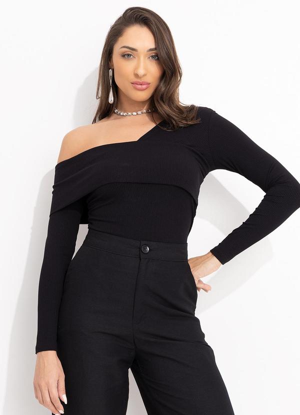 Colcci - Blusa Canelada Preto