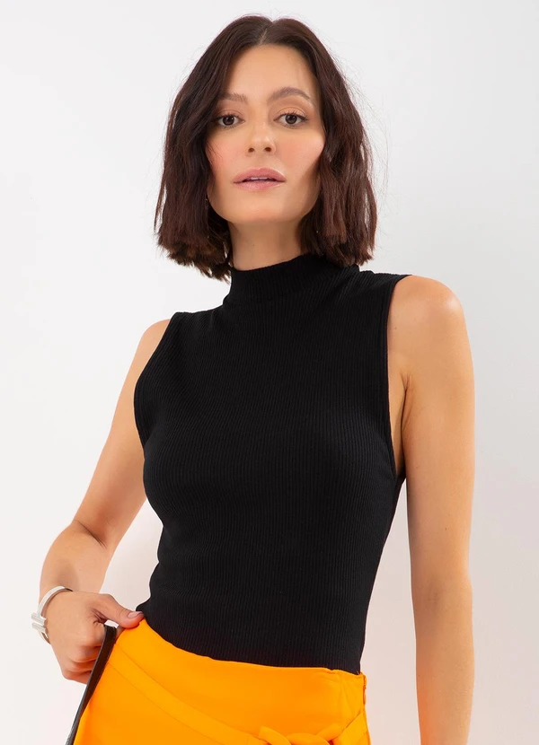 Colcci - Blusa Canelada Preto