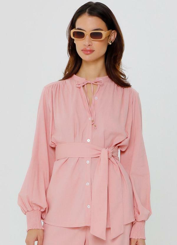Gatabakana - Blusa com Faixa Rosa
