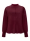 Lunender - Blusa com Gola em Malha Texturizada Cinza - variação: Bordo