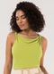 Lunender - Blusa Decote Degagê e Torção nos Ombros Verde - variação: Verde