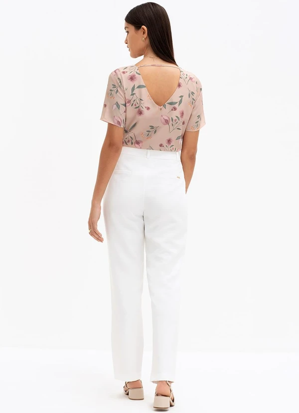 Principessa - Blusa em Crepe Estampado Rosê Floral Adinara 4